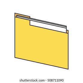 Isolated yellow file design