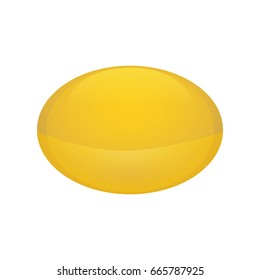 isolated yellow pill