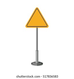 Isolated yellow road sign design
