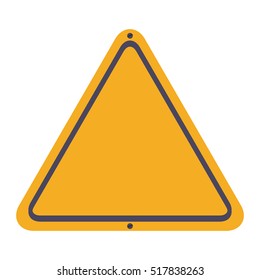 Isolated yellow road sign design