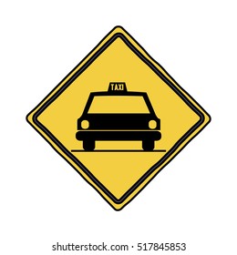 Isolated yellow road sign design