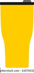 isolated yellow water bottle tumbler