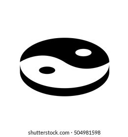 Isolated ying yang on a white background, Spa icon Vector illustration