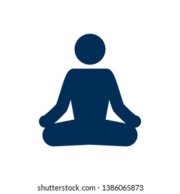 Isolated Yoga Icon Symbol On Clean Background. Vector Meditate Element In Trendy Style.