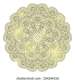 Isolated yoga meditation ornament 