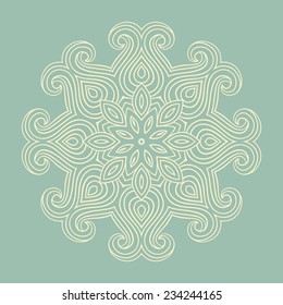 Isolated yoga meditation ornament 