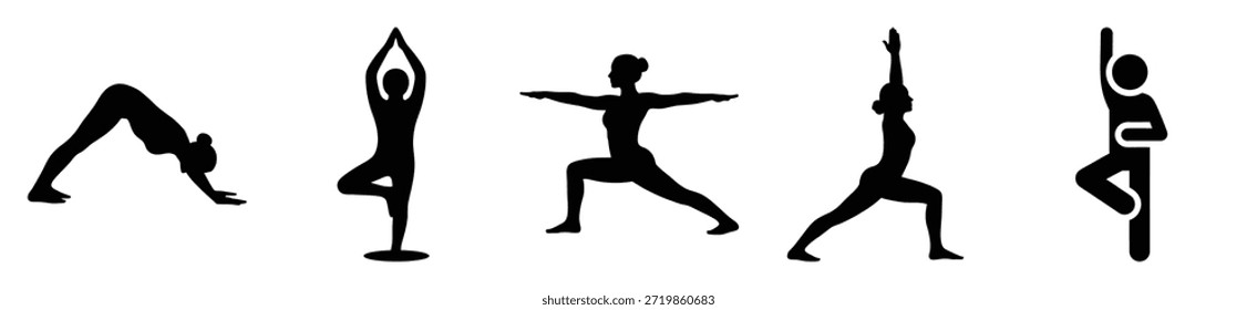 Isolated yoga pose on the white background.