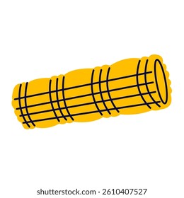 Isolated yoga roller in gym on white background