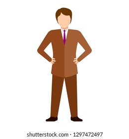 Isolated young businessman image. Vector illustration design