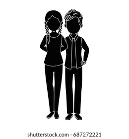 isolated young couple