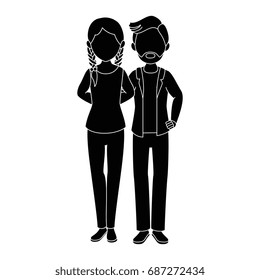isolated young couple