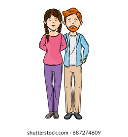 isolated young couple