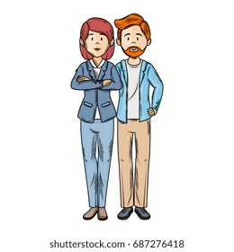 isolated young couple