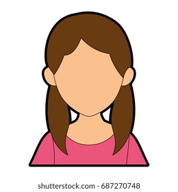 isolated young woman upperbody