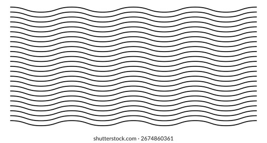 Isolated zig zag line on white page. Set of curved abstract lines on white background. Set of wavy zig zag lines. Modern zigzag illustration line set. EPS 10. 