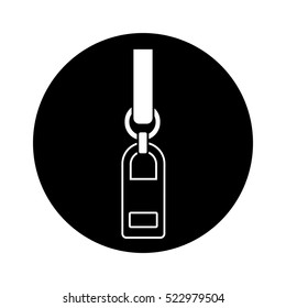 Isolated zip inside circle design