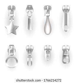 Isolated zipper pullers or silver zip hasps