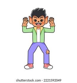 Isolated zombie costume vector illustration
