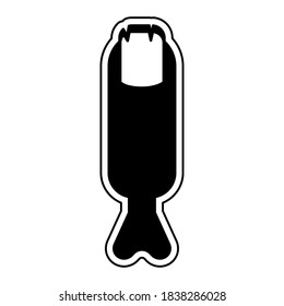 Isolated zombie finger. Monster body. Halloween season icon - Vector