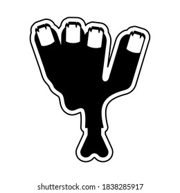 Isolated zombie hand icon. Halloween season icon - Vector