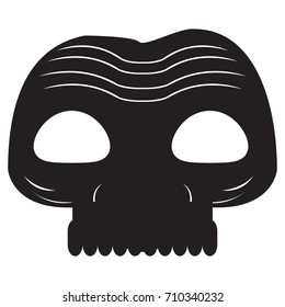 Isolated zombie mask on a white background, Vector illustration