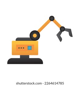 Isolatedc olored cute robot toy icon Vector