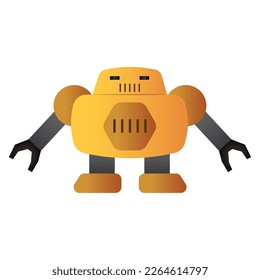 Icono de juguete de robot lindo color aislado Vector