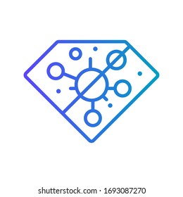 Isolation. Bacterial safety. Antibacterial concept. Modern simple line art icon. Vector file.
