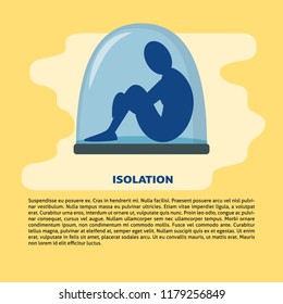 Isolation concept illustration in flat style with text