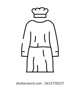isolation gown ppe protective equipment line icon vector. isolation gown ppe protective equipment sign. isolated contour symbol black illustration