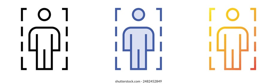 icono de aislamiento. Diseño de estilo de relleno lineal, azul y degradado aislado sobre fondo blanco