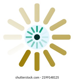 isolation loading icon iris eye, vector illustration.