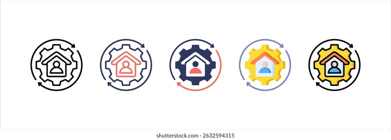 Isolation Multi Style Icon Set