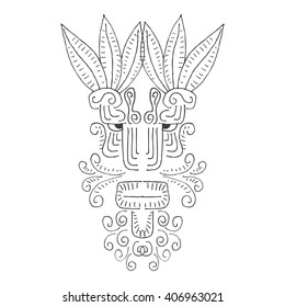 Isolation ornament. ancient hieroglyphs