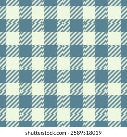 Isolation pattern fabric tartan, long seamless texture plaid. Industry textile check background vector in cyan and light colors palette.