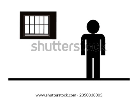 Isolation: A person stands alone in a room. On the left is a closed window.