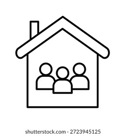 Ilustração do vetor do ícone de contorno do Pod de isolamento