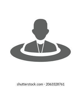 Isolation, quarantine icon. Gray vector graphics.