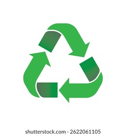 Isolation set of recycle sign symbol illustration vector for stick on packaging of product , Reuse reduce and recycle to reservation environment concept by EPS file.