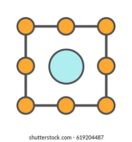 Isolation symbol color icon. Insulation abstract metaphor. Isolated vector illustration