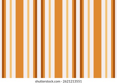 Tejido de textura de Vertical de aislamiento, textil de Vector de tienda sin costuras. Fondo de patrón de líneas de rayas neutras en la paleta de colores blanco y naranja.