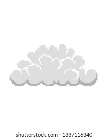 Isolatred pixel cloud. Videogame. Vector illustration design
