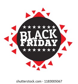 Isolatted black friday label