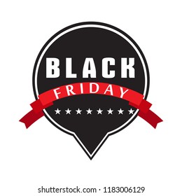 Isolatted black friday label