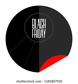 Isolatted black friday label. Vector illustration design