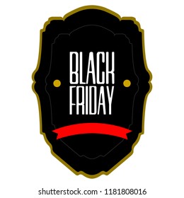 Isolatted black friday label. Vector illustration design