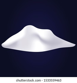 Isoleted snowdrift on dark blue background vector illustration