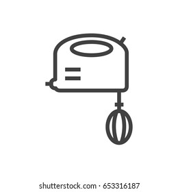 Isolted Blender Outline Symbol On Clean Background. Vector Mixer Element In Trendy Style.