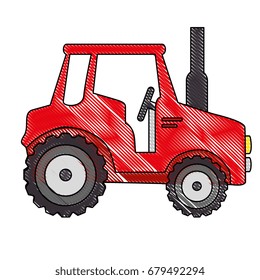 isolted cute shield tractor