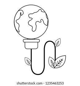 Isolted eco light bulb, design